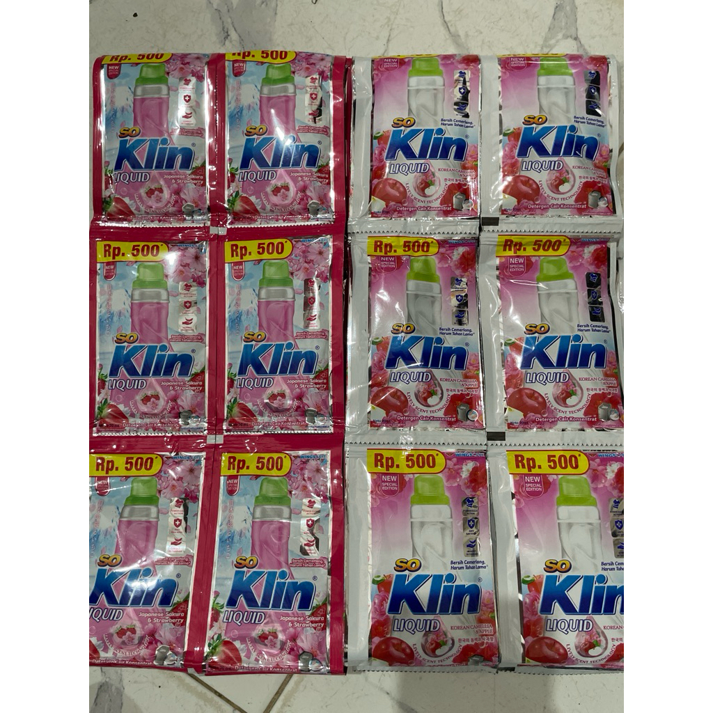 soklin liquid cair sachet 20ml aneka warna murah meriah
