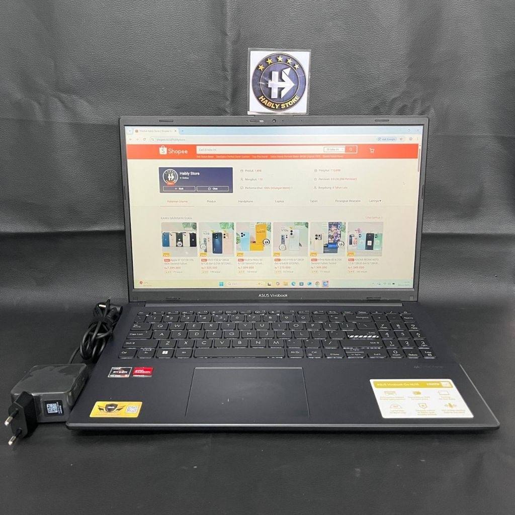 LAPTOP ASUS VIVOBOOK GO E1504FA AMD RYZEN 5 7520U 16GB SSD 512GB 14INCH SECOND BERGARANSI