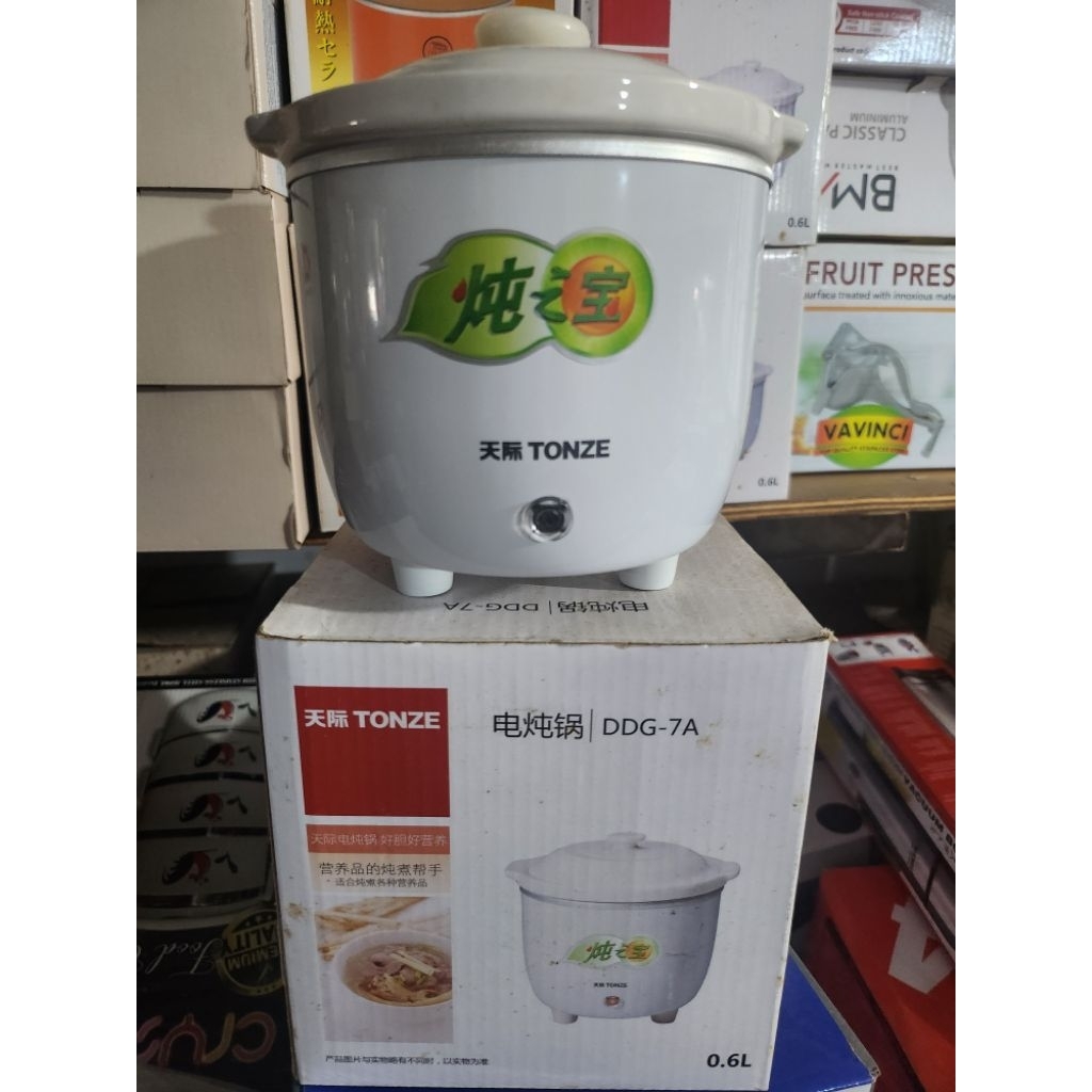 tonze slow cooker mini 0,6L panci listrik slow panci masak obat panci masak bubur bayi kecil electri