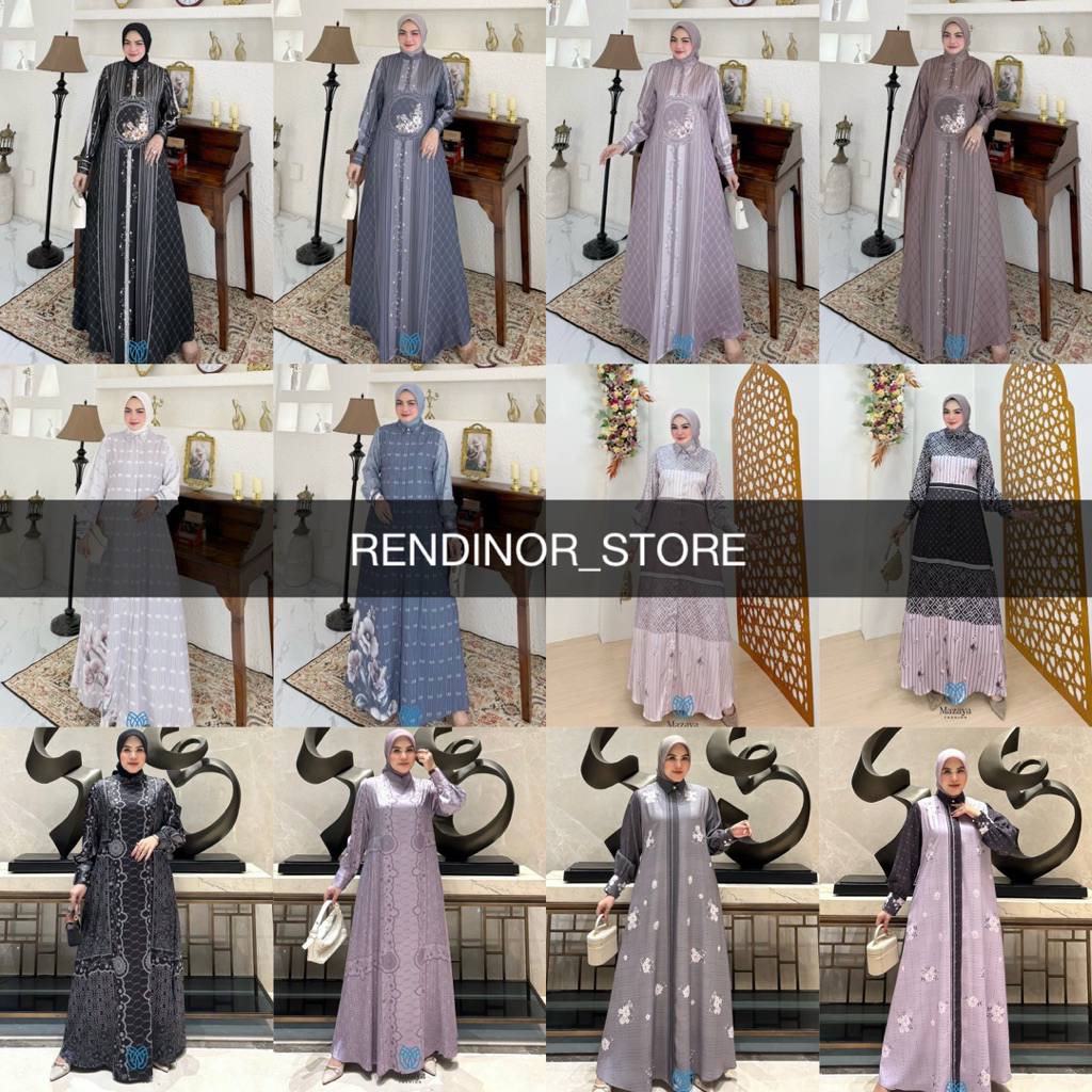 ALZEENA ATHALIA ZAFIRA AURELIA MAZAYA GAMIS DRESS SIGNATURE SILK PRINTING BY MAZAYA