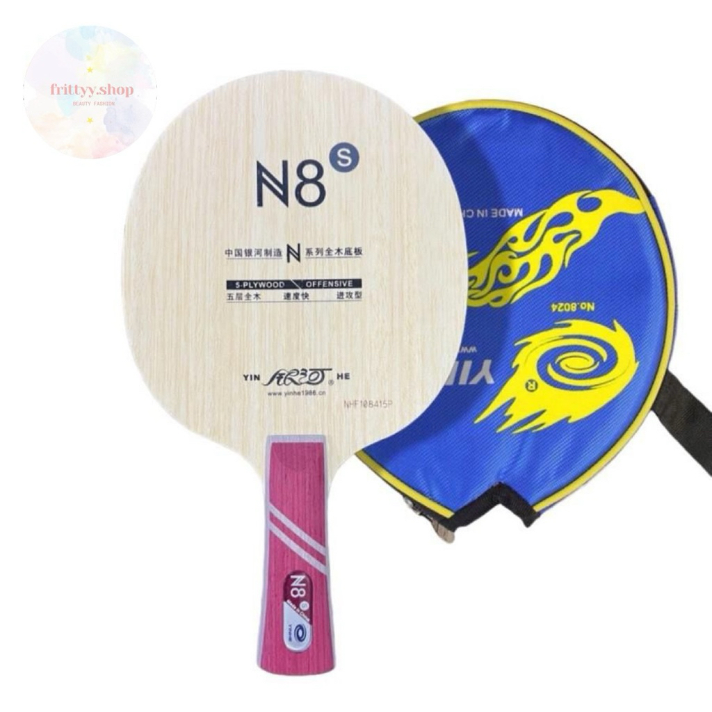 Kayu Bet Pingpong Tenis Meja YINHE N8S Plus Cover Original
