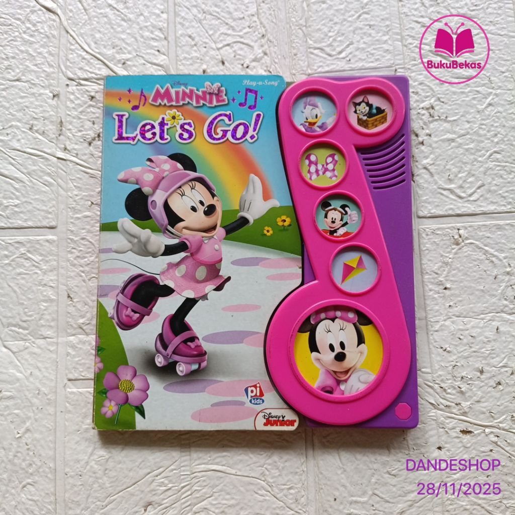 Disney Minnie Let's Go Play a Song - BOARDBOOK MUSIC - Buku Anak Bekas Preloved