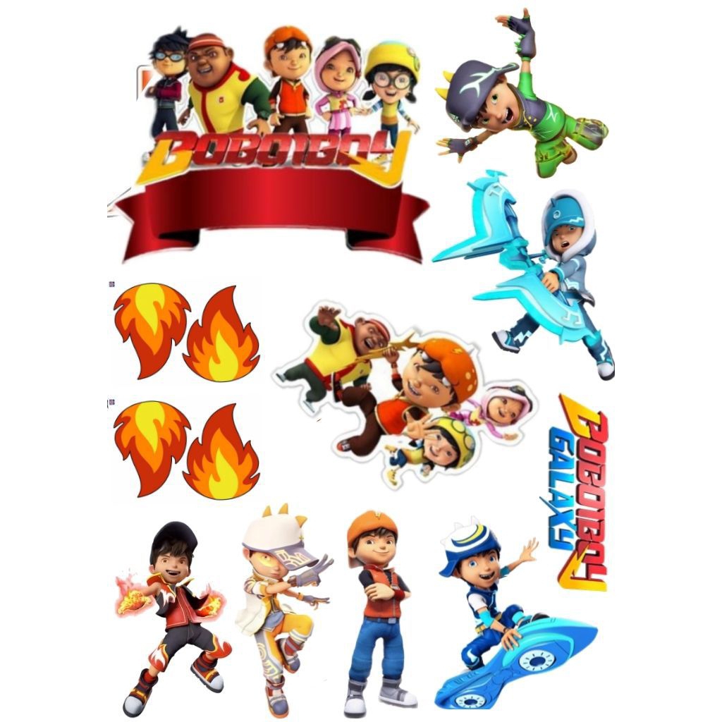 Topper Cake BOBOIBOY Free CUSTOM NAMA/HIASAN l TOPPER Cake Tema BOBOIBOY