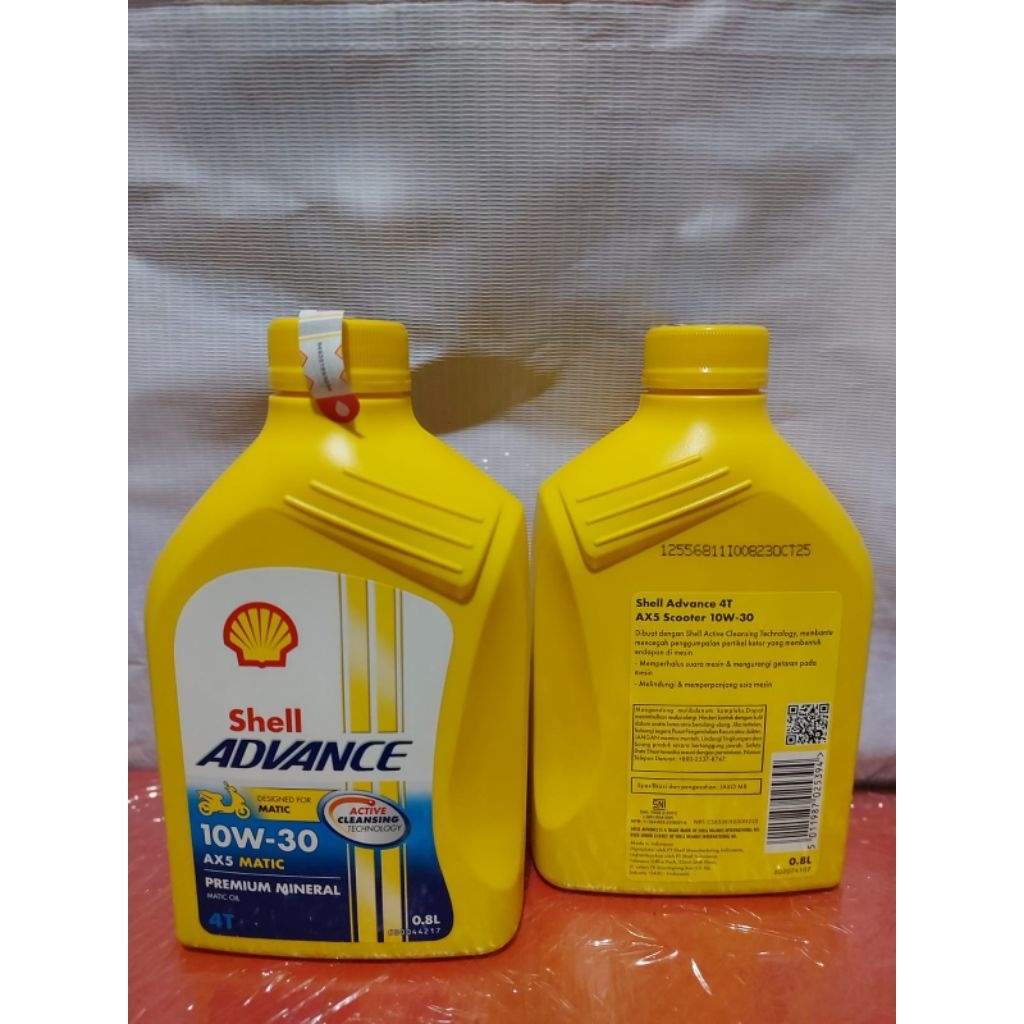Oli Shell AX5 10W-30 800 L 4Tak Motor Matic 4Tak Original