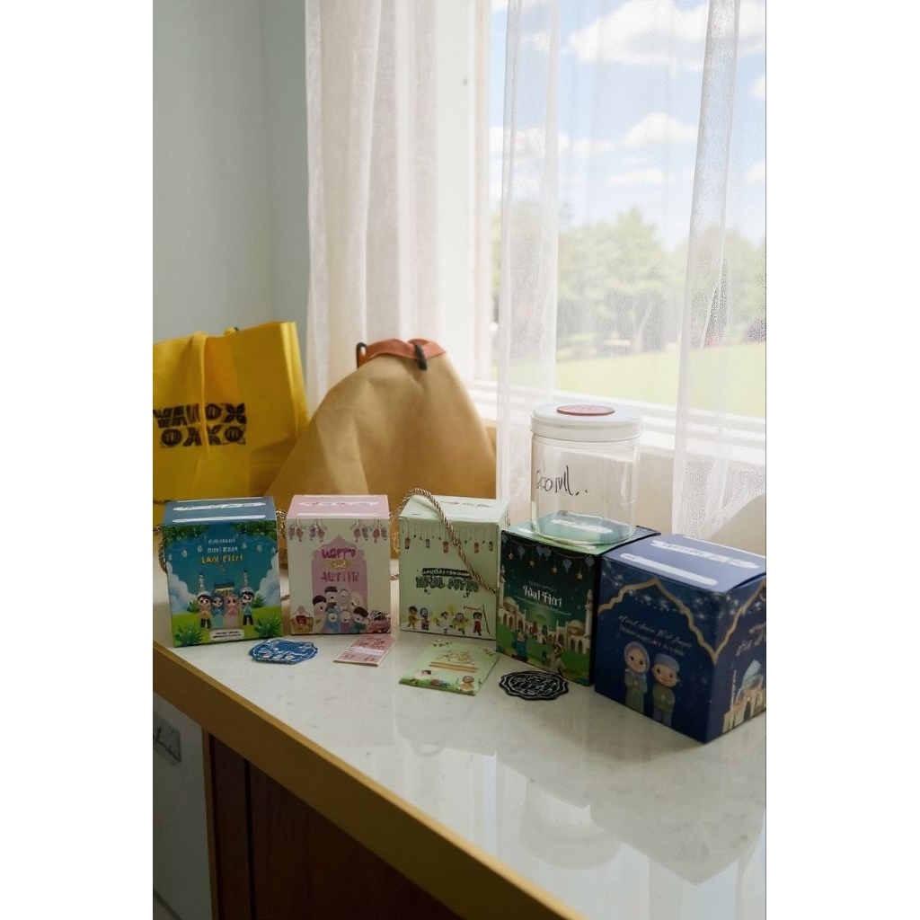 Free Hangtag Box Mini Lebaran 10x10x11cm Box Jar Lebaran Mini 600ml Box Mini Lebaran Box Lebaran 1 j