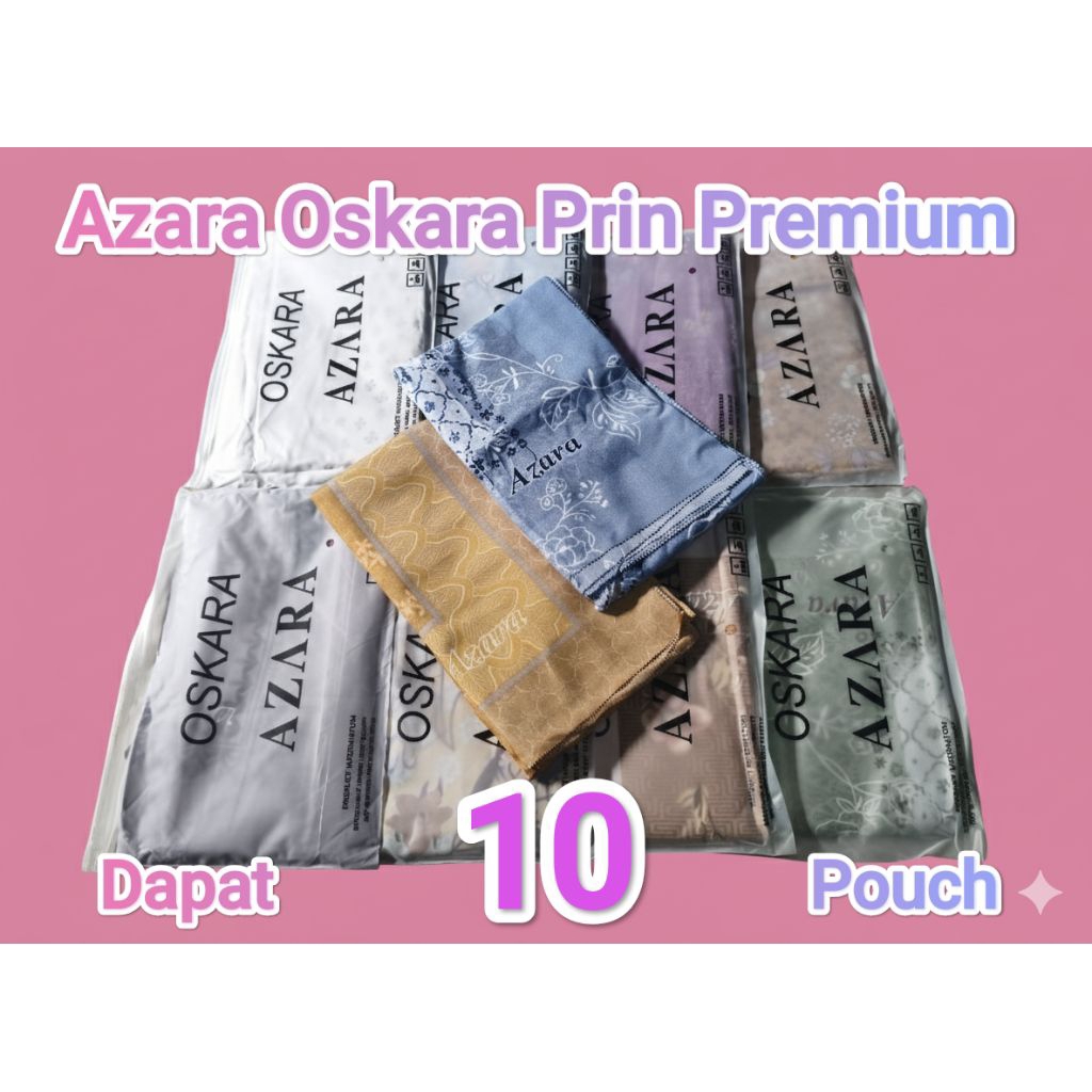 [isi 10pcs] Azara Motif Premium grosir hijab Azara motif segi empat
