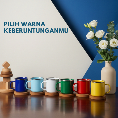 SAMPLE Mug Enamel 9 cm custom logo