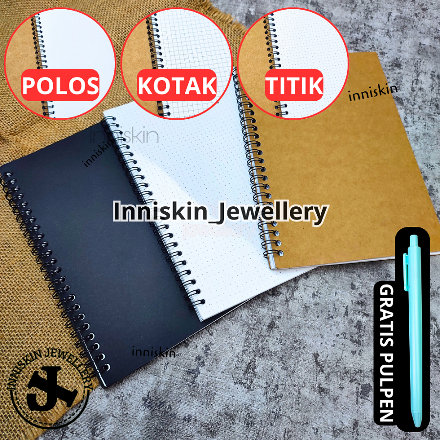 Notebook Buku Tulis Garis Kotak Titip Polos Untuk Gambar / Buku Tulis Serbaguna Aesthetic / Buku Tul