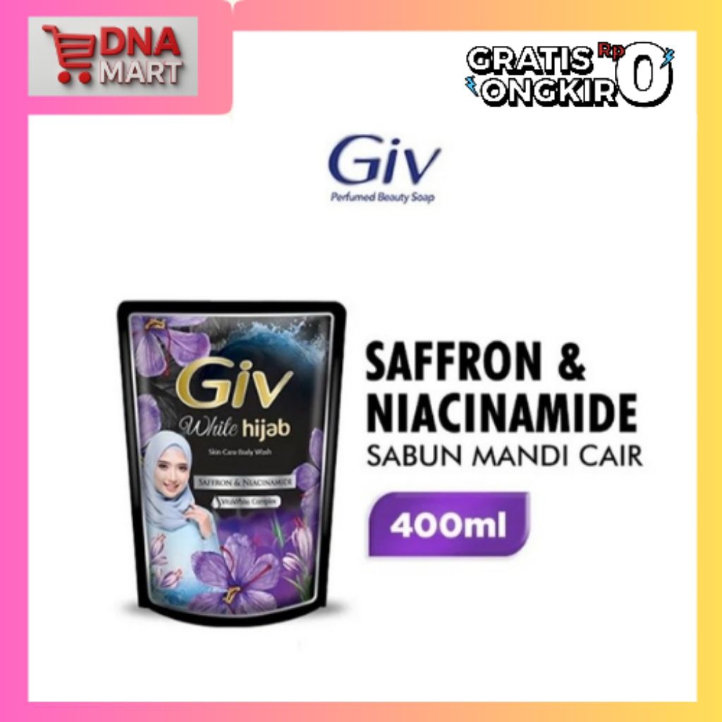 GIV WHITE HIJAB SABUN MANDI CAIR 400ml
