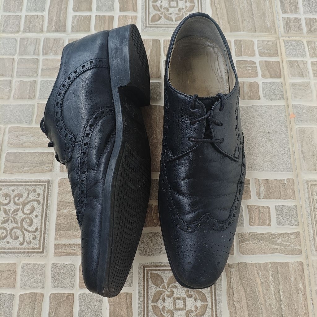 CLARKS Pantofel Mens Black Leather Shoe