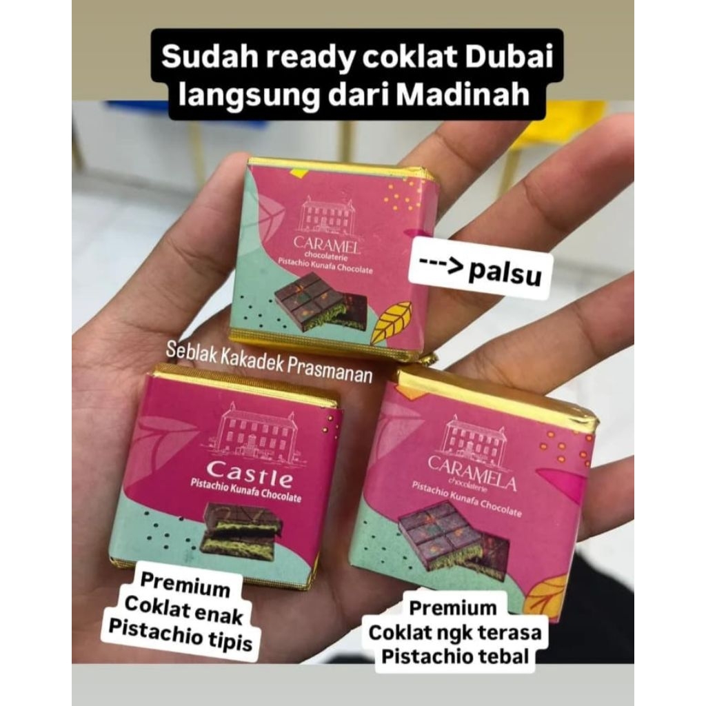 Coklat Dubai castle mini ORI madinah