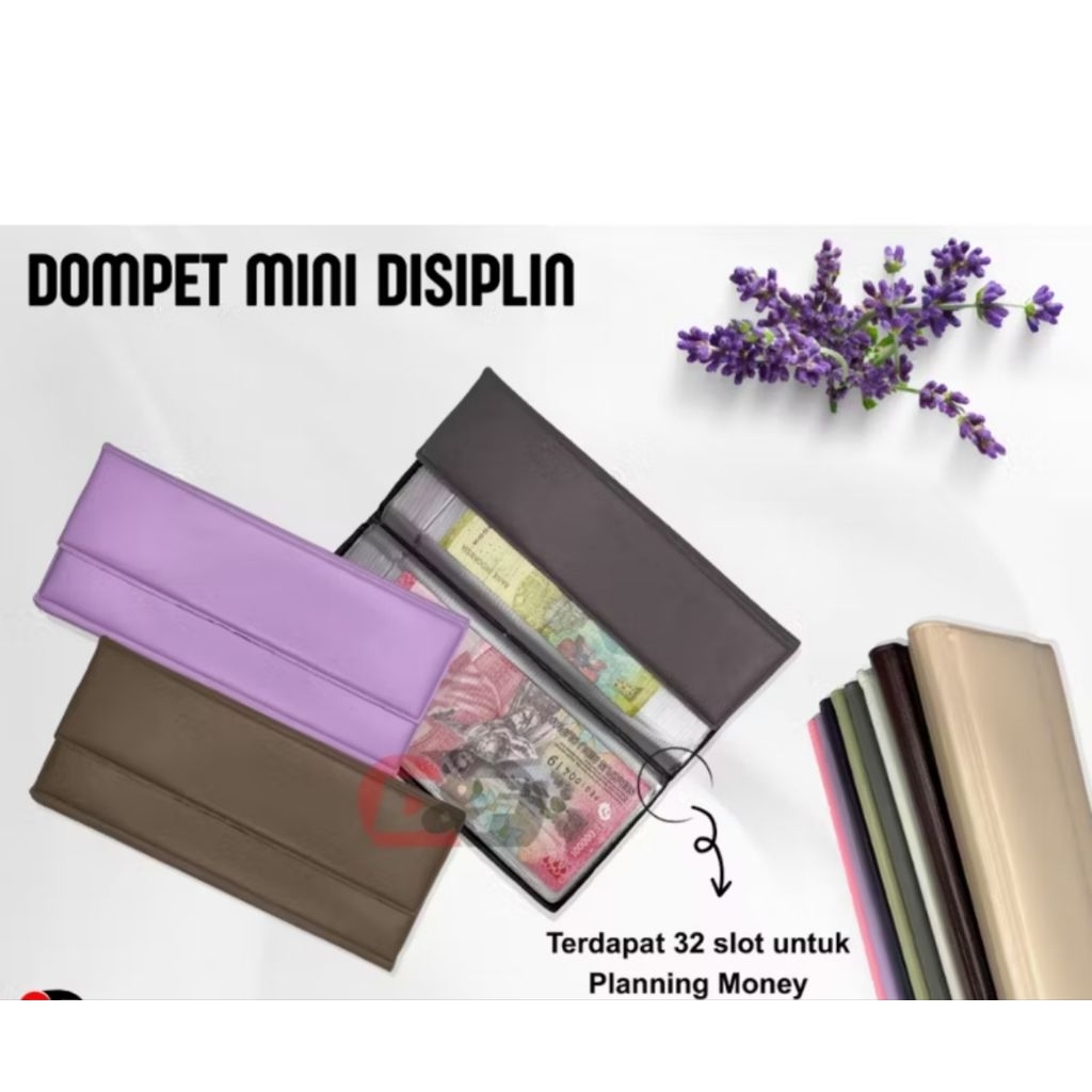 DOMPET DISIPLIN POLOS MINI DOMPET WALLET 32 SLOT UANG DOMPET KEUANGAN BULANAN
