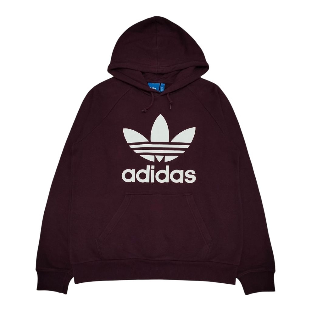 Hoodie Adidas Bunga 3Foil Threefoil Burgundy Second Original