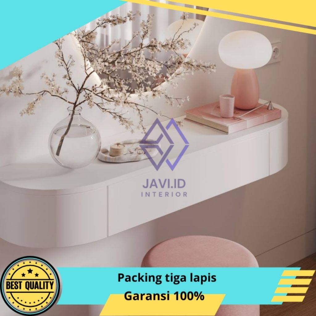 AG_047 Meja rias lengkung / meja rias minimalis tempel dinding