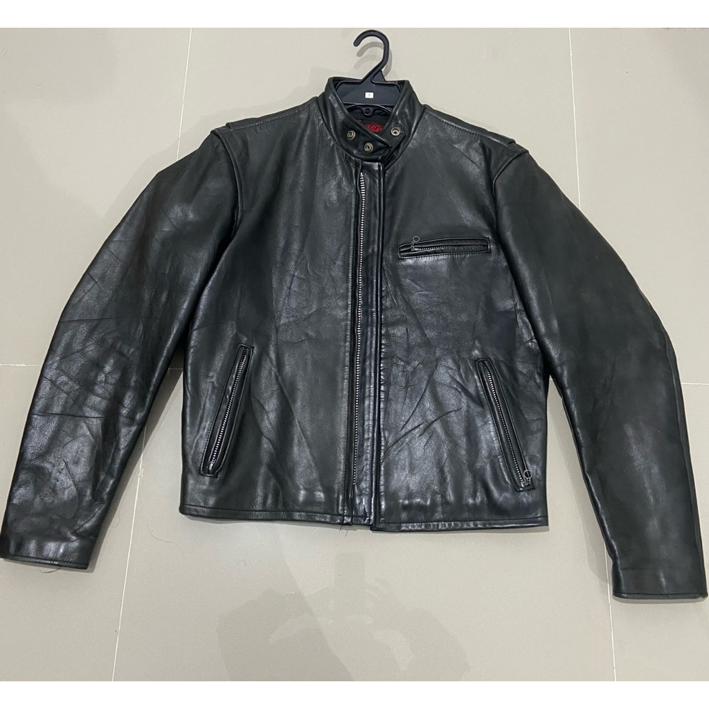 Jaket kulit Indian Motorcycle caferacer vintage