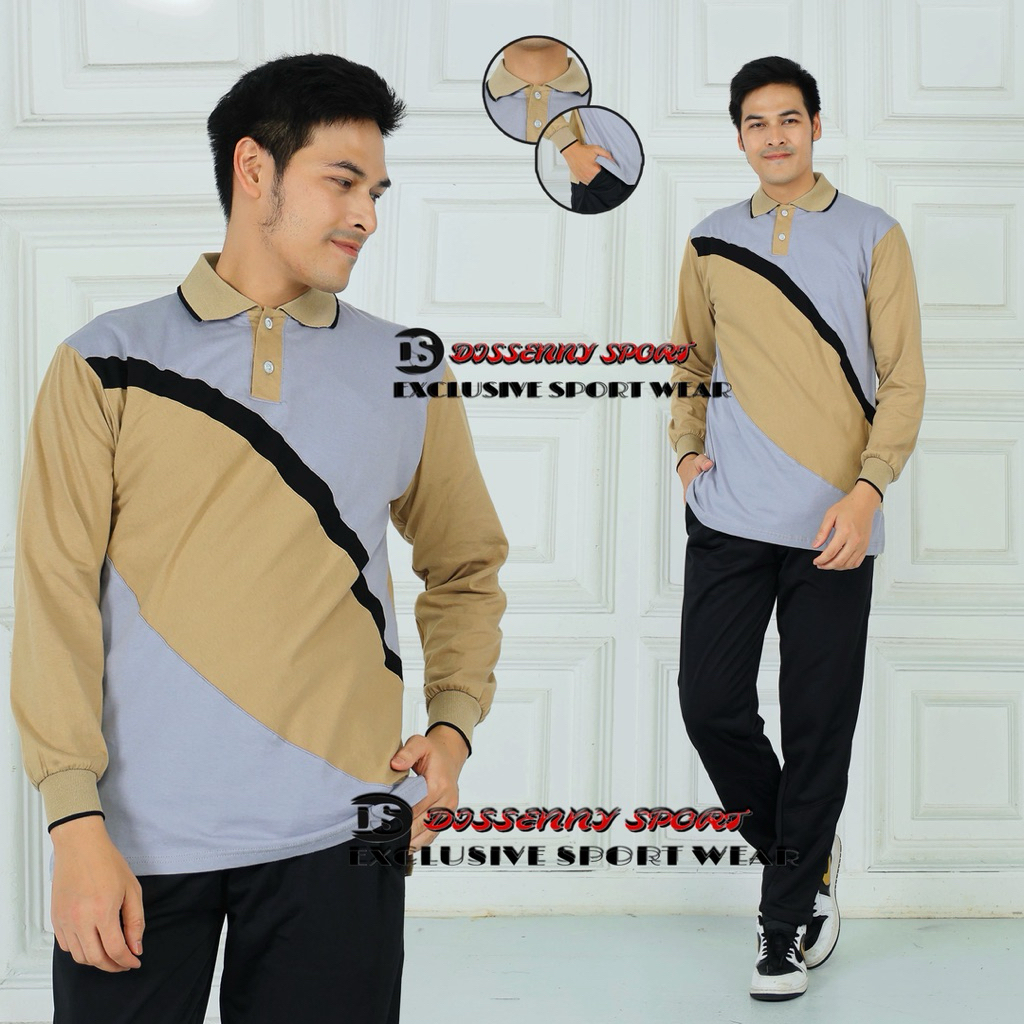 Setelan Kaos Seragam Olahraga Lengan Panjang/Kaos Seragam Senam Lengan Panjang Pria wanita
