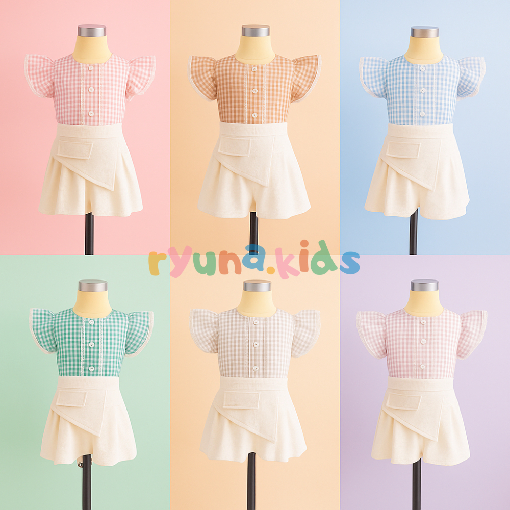 Gingham Set | Setelan Kotak dan Rok