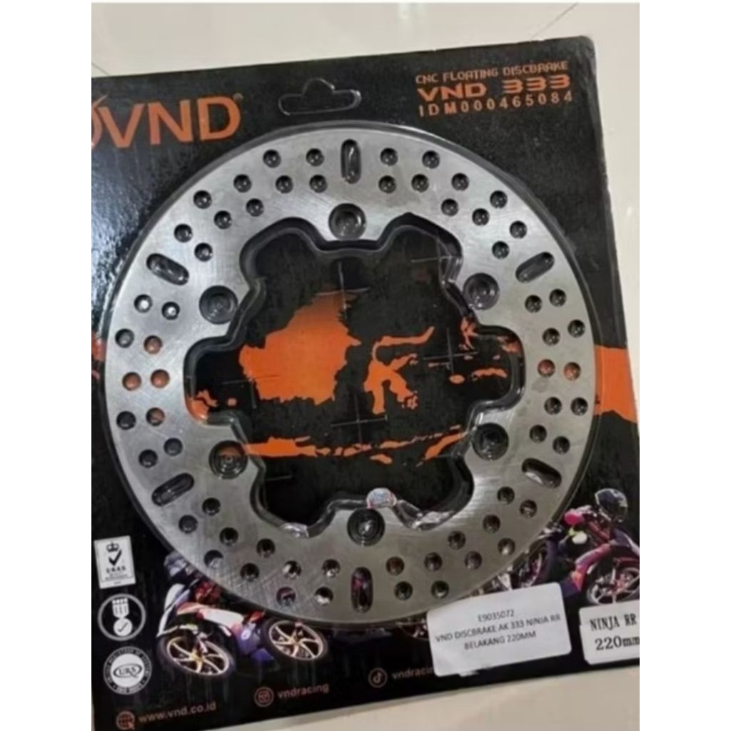 Disc Brake Piringan cakram belakang VND Ninja RR 220mm/Disc brake Vnd