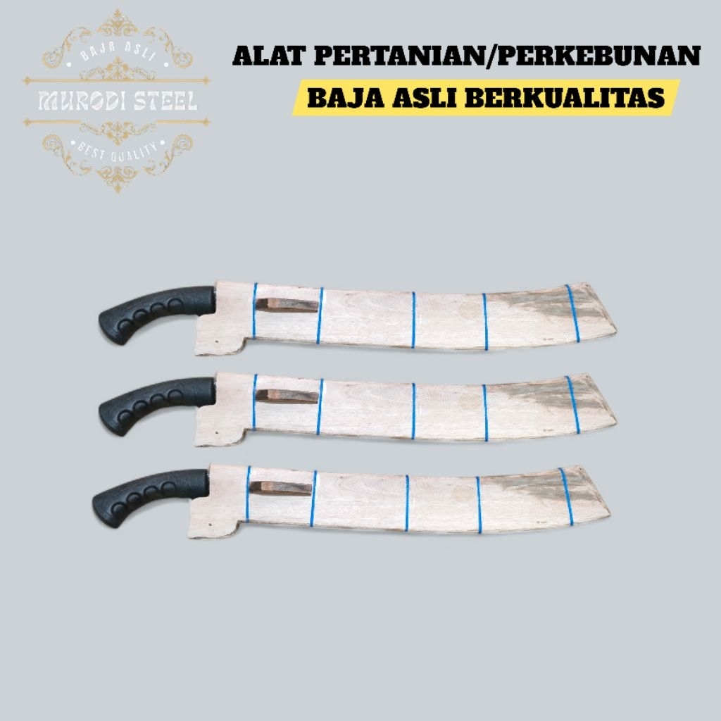 PISAU BERKEBUN PANJANG BAJA PER ASLI PANJANG KESELURUHAN ±65CM
