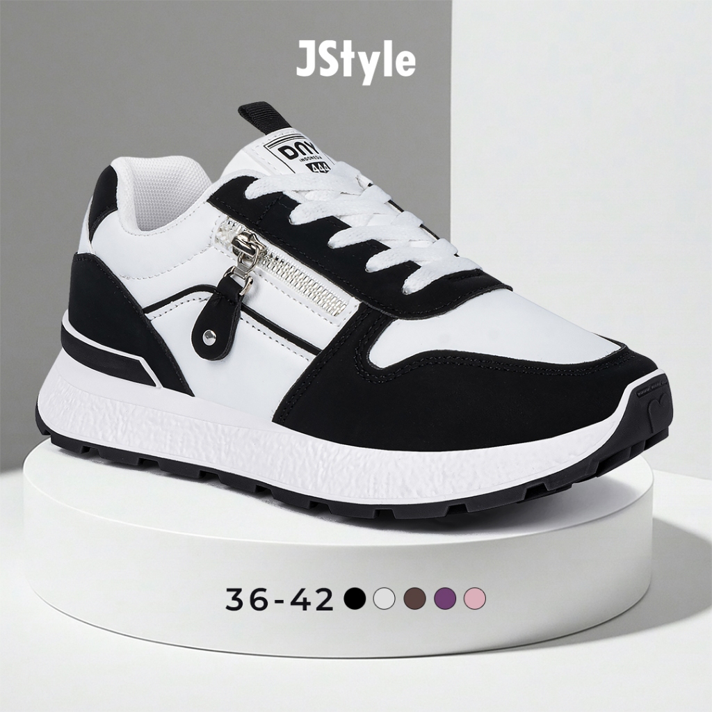 JS Sepatu Sport Shoes Sneakers Wanita Kekinian Sepatu Jalan Ringan Sneaker Korean Style SP-444