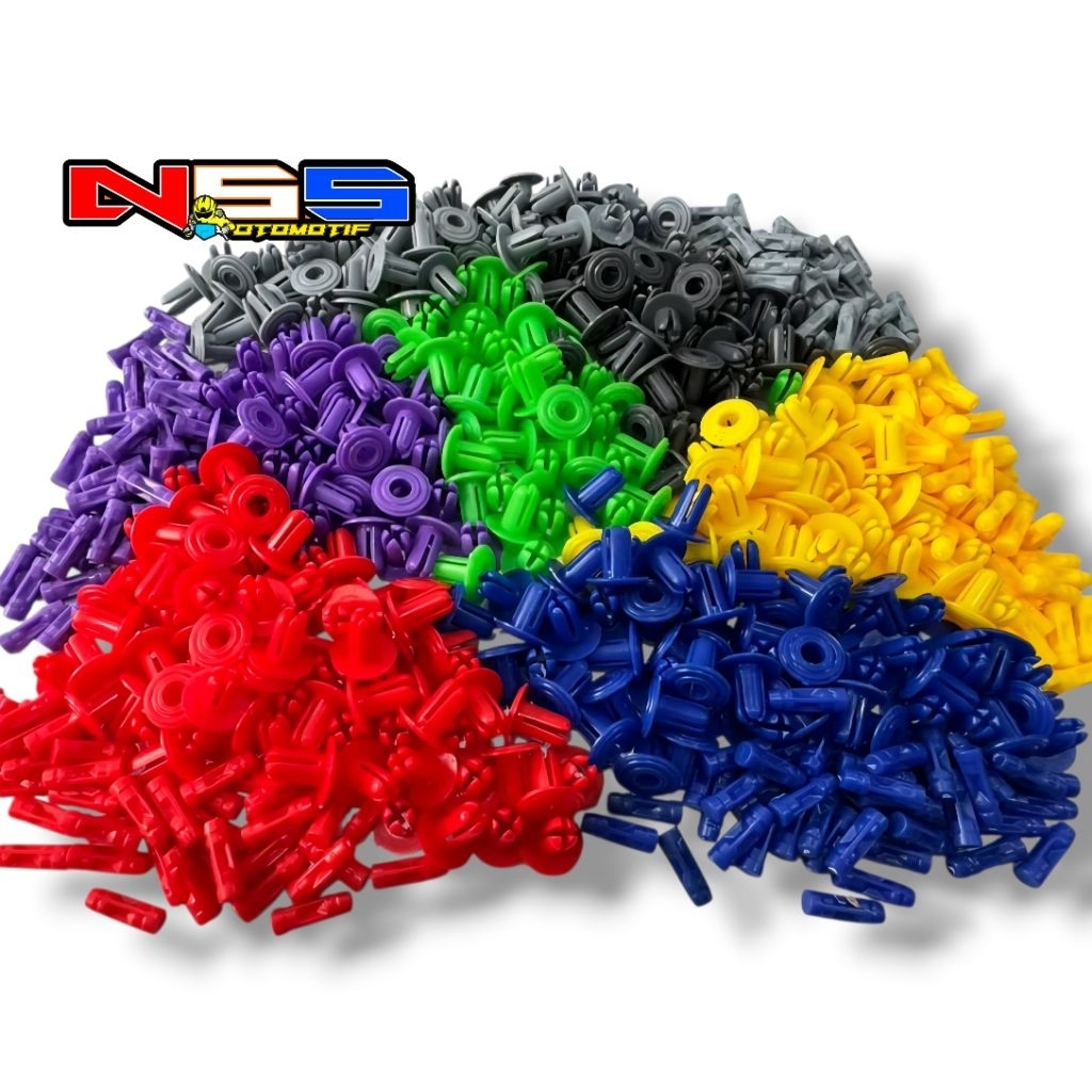 Baut Klip Body Warna Klip Plastik Body Motor Vario Beat Pcx Nmax Aerox Bebek Matic Universal
