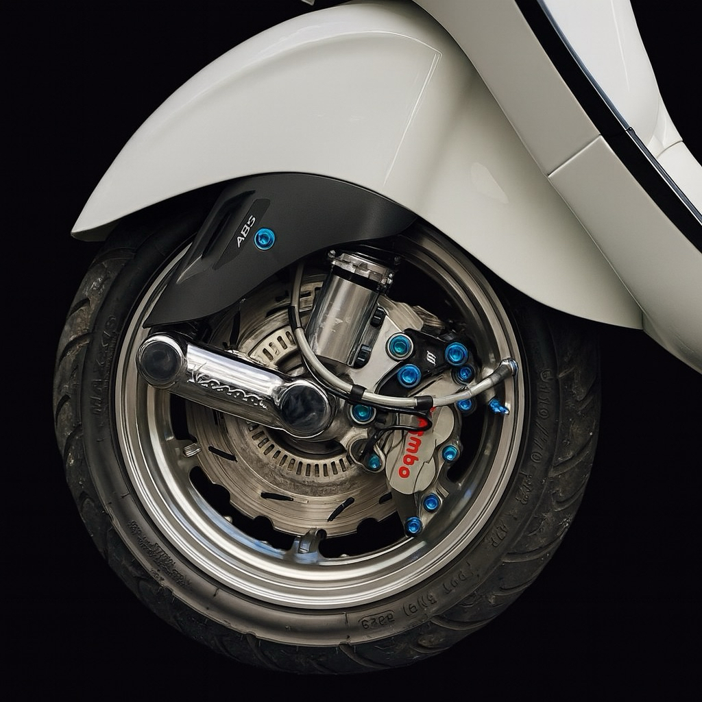 BAUT TITANIUM GR5 COVER/TUTUP SHOCK DEPAN VESPA MATIC SPRINT PRIMAVERA S LX