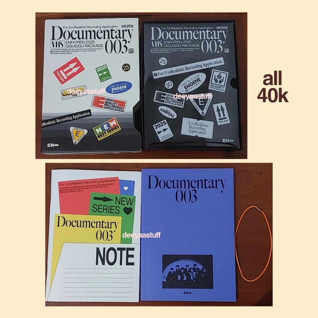 enhypen documentary 003 (box + note + gguggu book)