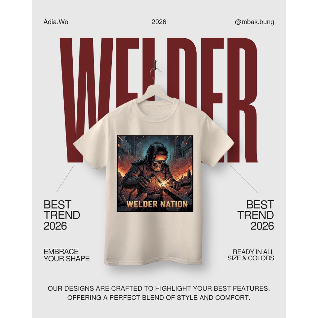 [ADIA.Wo] KAOS WELDER OLEH-OLEH KHAS CEPU / PUSDIKLAT / KAOS PROYEK / PPSDM MIGAS / SKK MIGAS