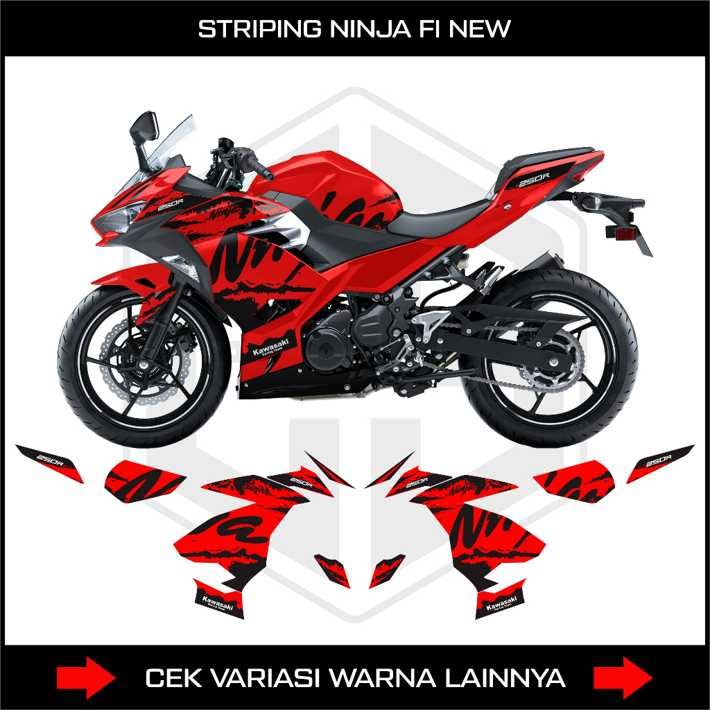 STRIPING NINJA FI NEW 250 2018 / DECAL STICKER KAWASAKI NINJA FI 250 NEW