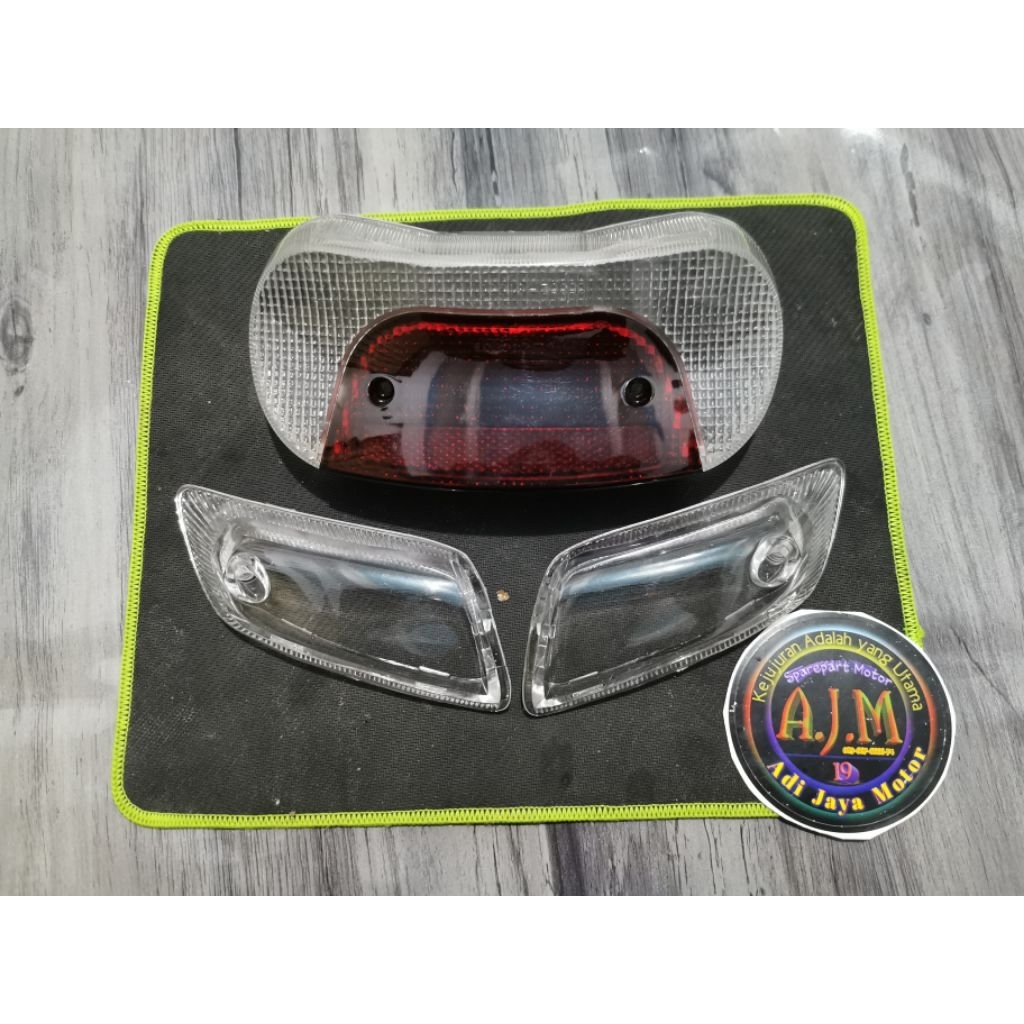 Mika Stop Stoplamp Sein Sen Depan Belakang Suzuki Satria S RU120 Lumba Merah Putih