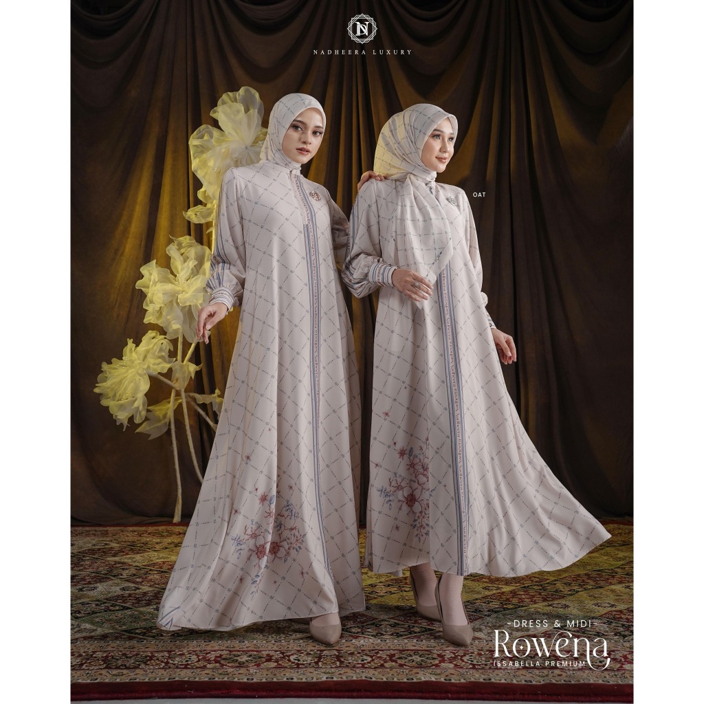 BUSANA MUSLIM SARIMBIT COUPLE NADHEERA LUXURY ORIGINAL - ROWENA MIDI DRESS
