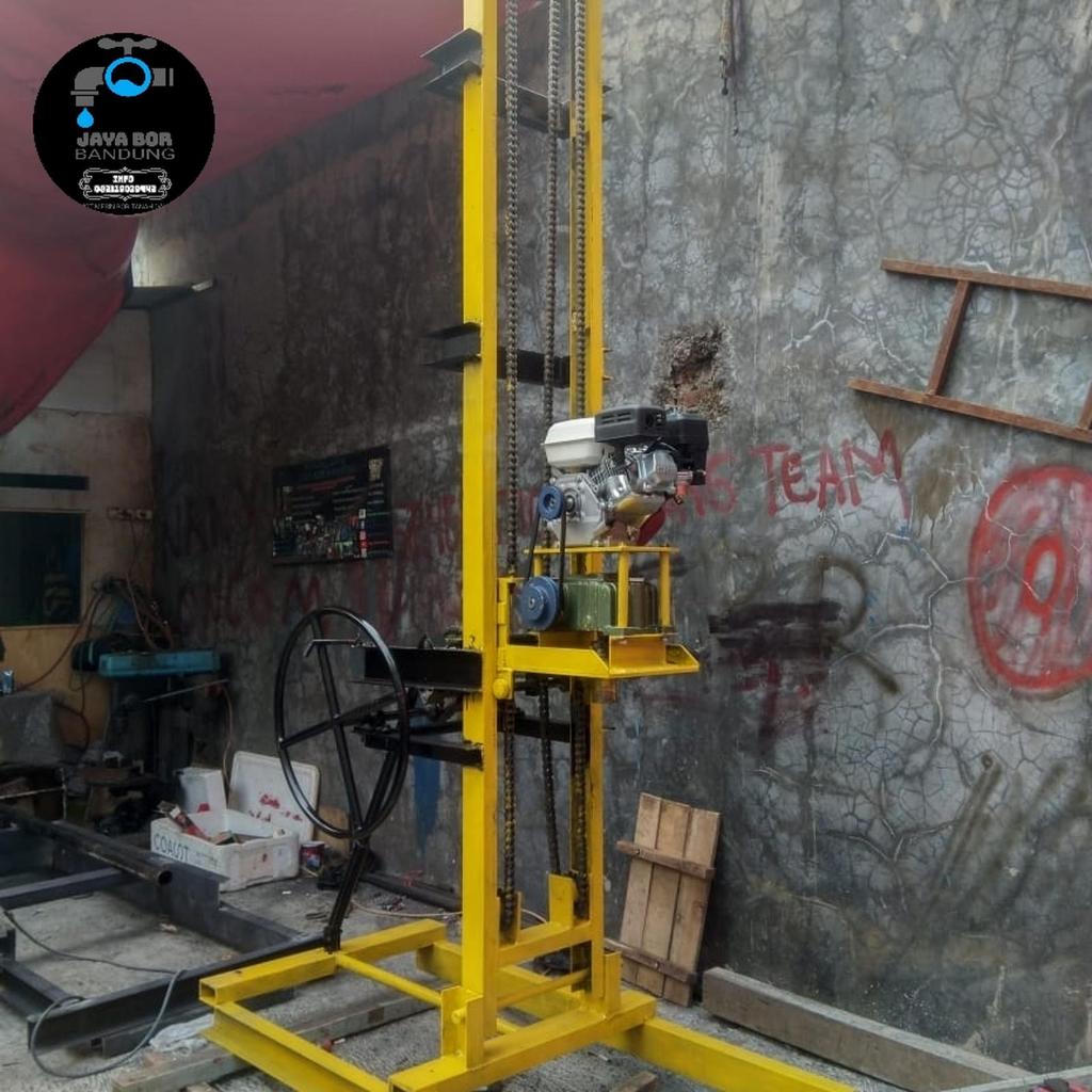 Mesin bor tanah power rig stir manual