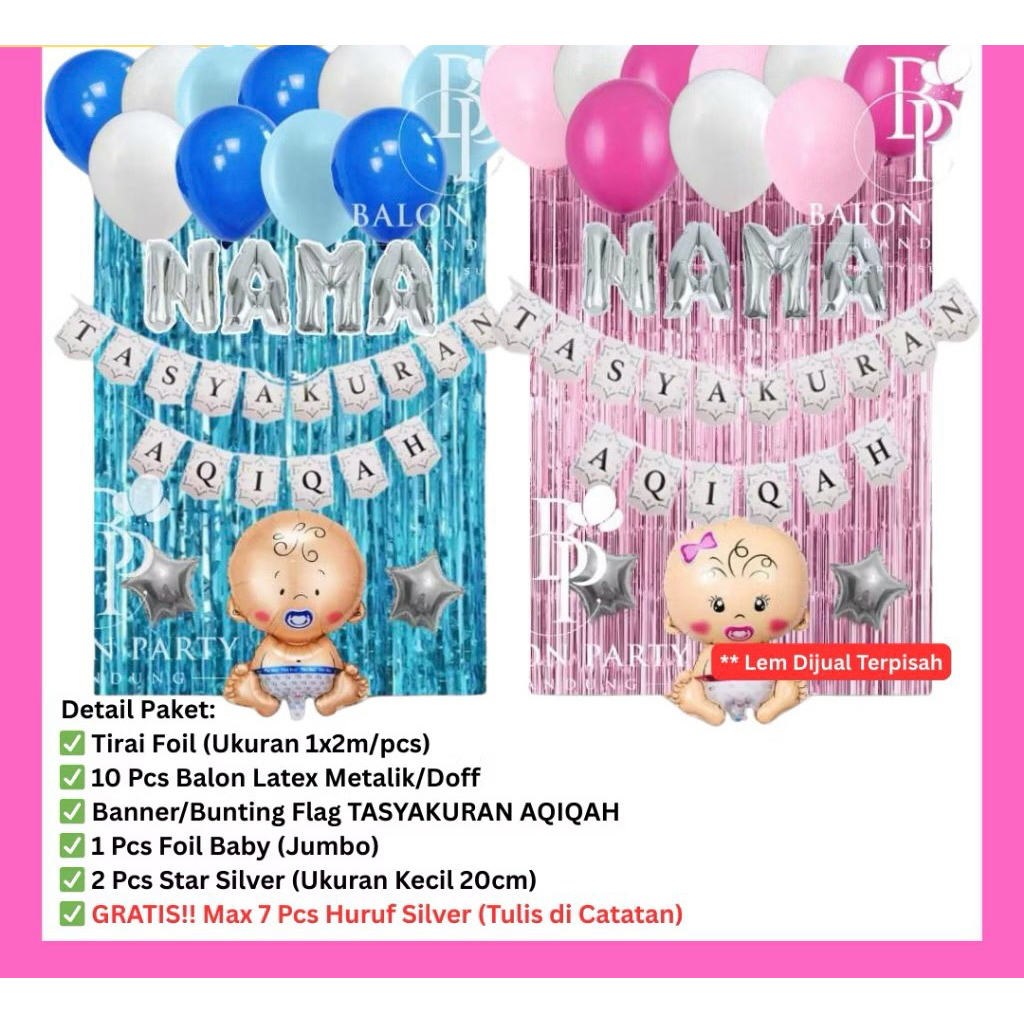 Paket Dekorasi Balon Aqiqah Tasyakuran