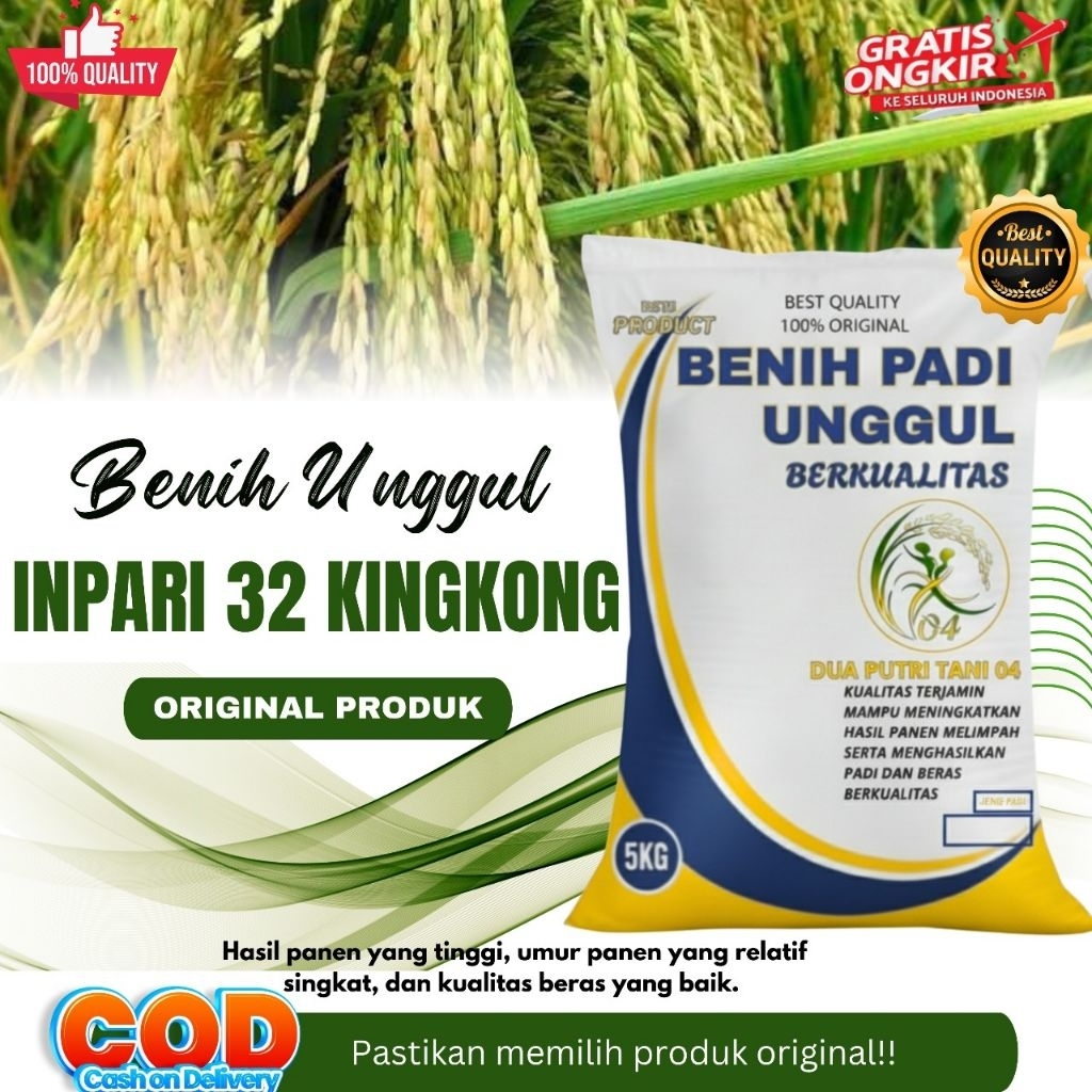 BIBIT PADI INPARI 32 KINGKONG KEMASAN 5KG