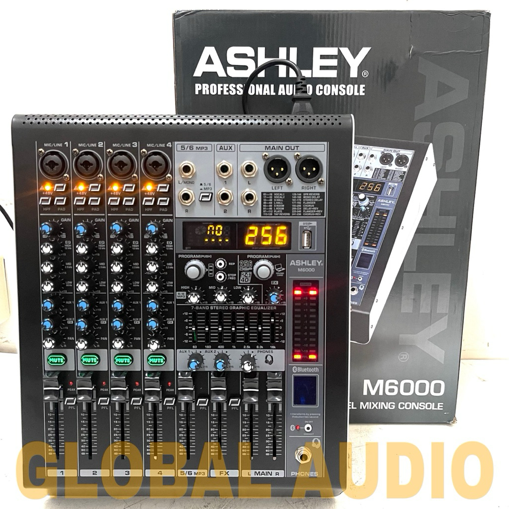 Power Mixer Audio Ashley M6000 6channel Original Power Mixer Professional M 6000 Mixing 6 ( Bisa COD