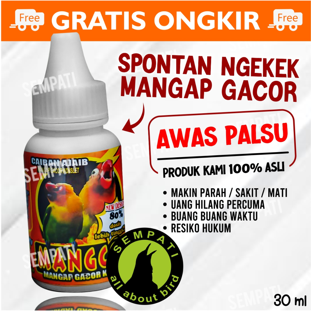 SEMPATI MANGCOR MANGAP GACOR VITAMIN OBAT DOPING BURUNG LOVEBIRD LOVE BIRD NGEKEK KONSLET SUPER FIGH