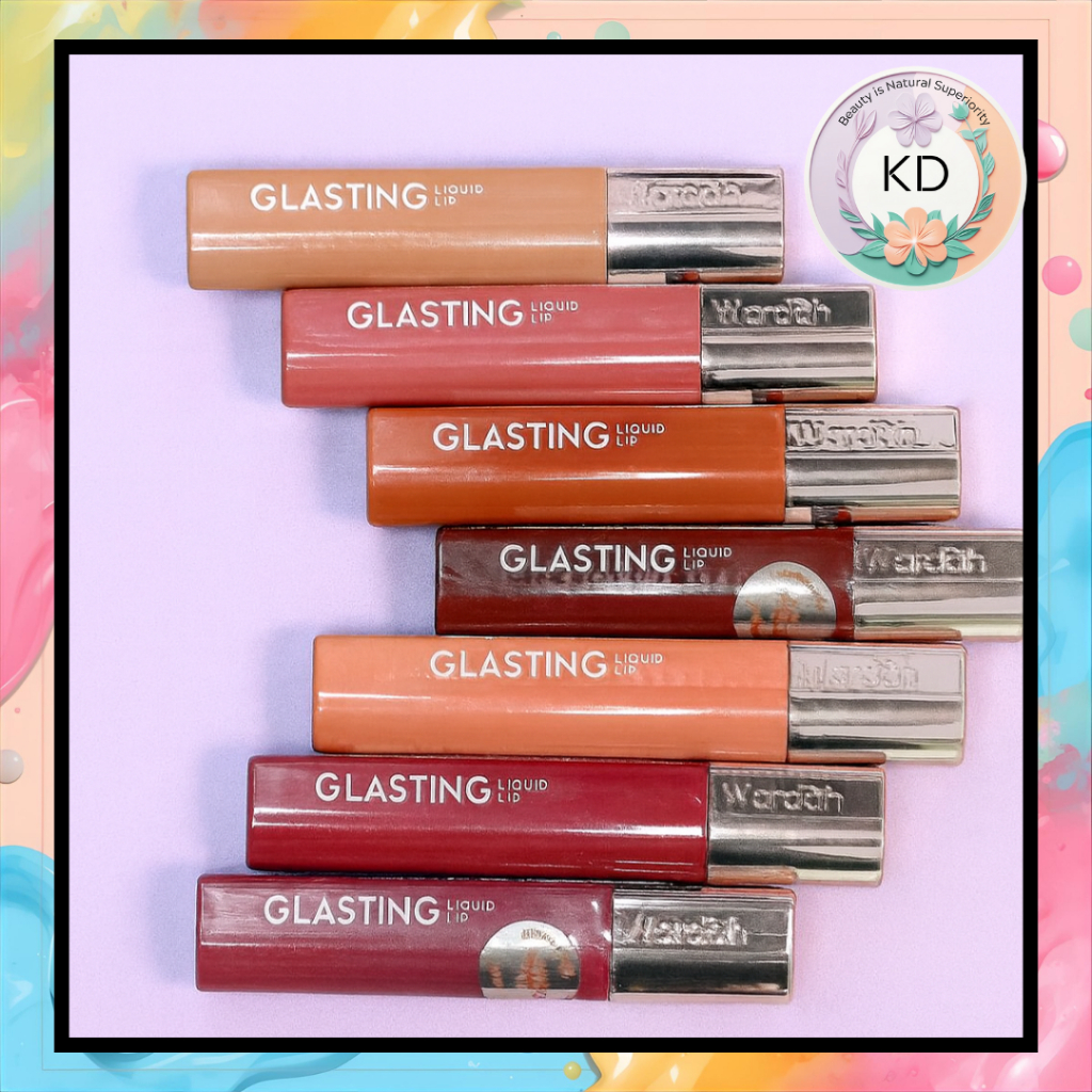 Wardah Glasting Liquid Lip- Hi-Pigmented Glass Color, Ringan, Tidak Lengket, Transferproof Liptint-L