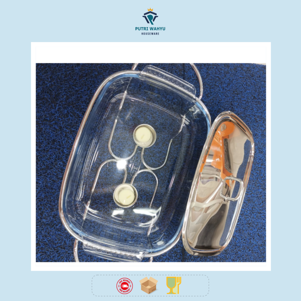 Basi Persegi Warmer Prasmanan Pemanas Makanan Segi Wajan Pemanas Makanan