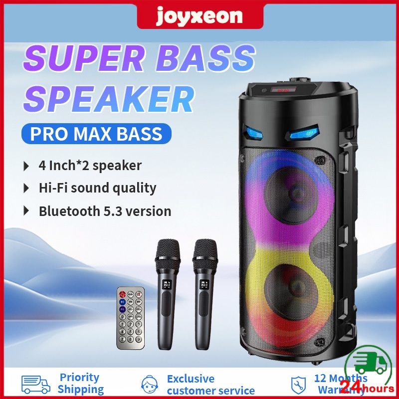 Speaker Bluetooth Karaoke Besar Super Bass with MIC Polytron Protable 8 Inch Wireless Salon