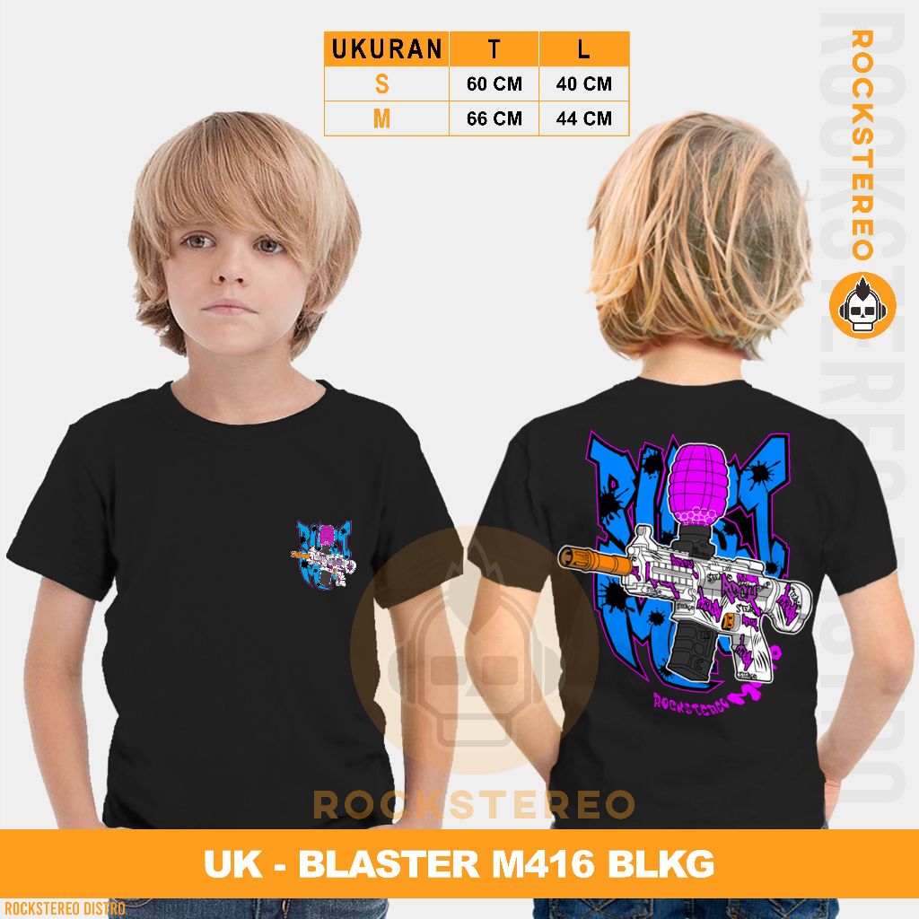 KAOS ANAK VIRAL -[ SENJATA / GUN / PISTOL / MAINAN / GEL ]-- BLASTER M416 BLKG