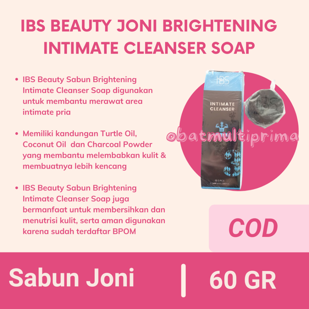 IBS Beauty Sabun Joni Brightening Intimate Cleanser Soap Makassar