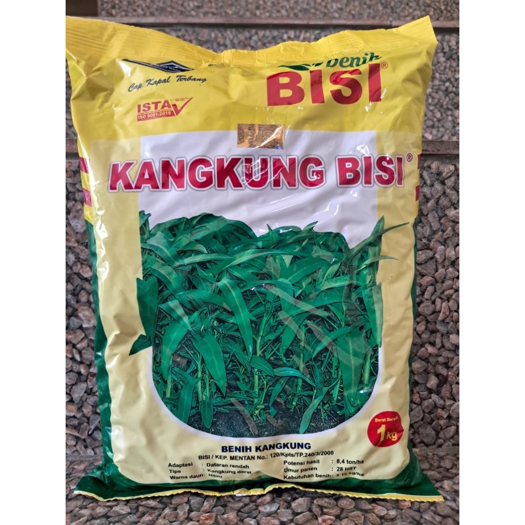 benih kangkung BISI kemasan 1kg original benih bisi kangkung darat