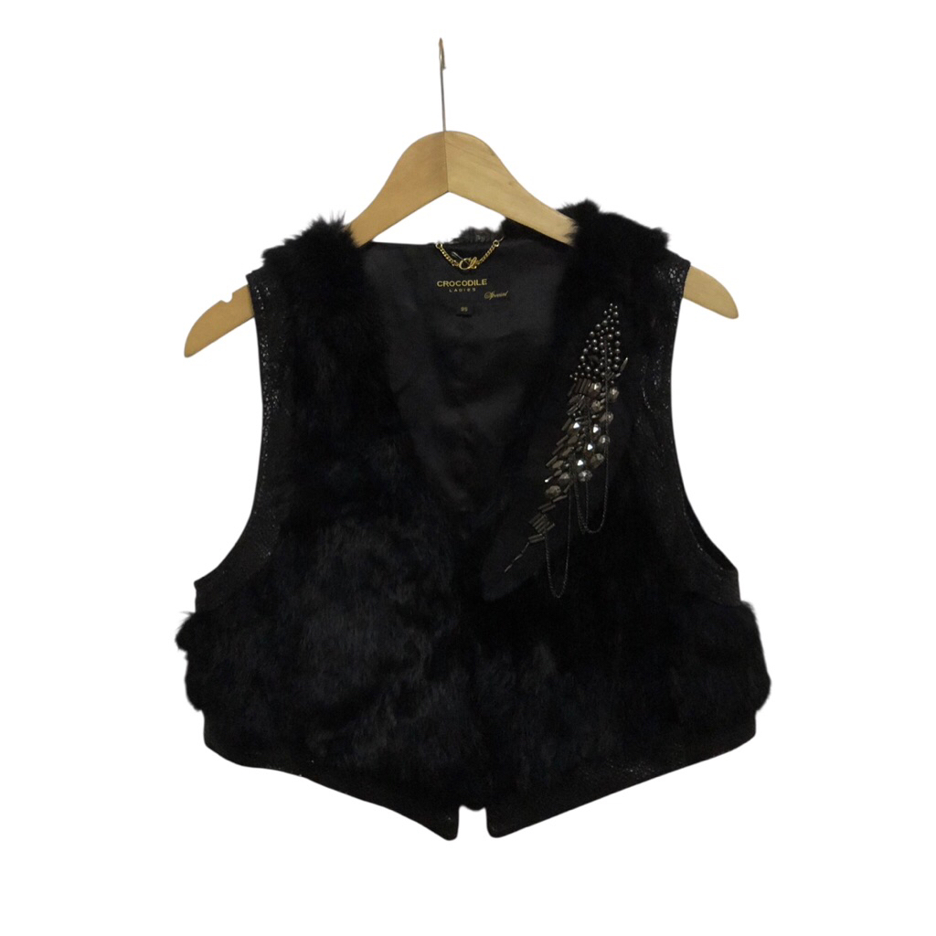 Rabbit fur vest jacket / fur rabbit jacket / fur vest