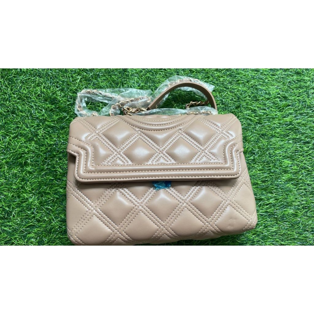 Tory Burch Fleming Soft Chain Shoulder Bag Premium Quality/Tas TB Fleming Soft/Tas Wanita Baru - Kha