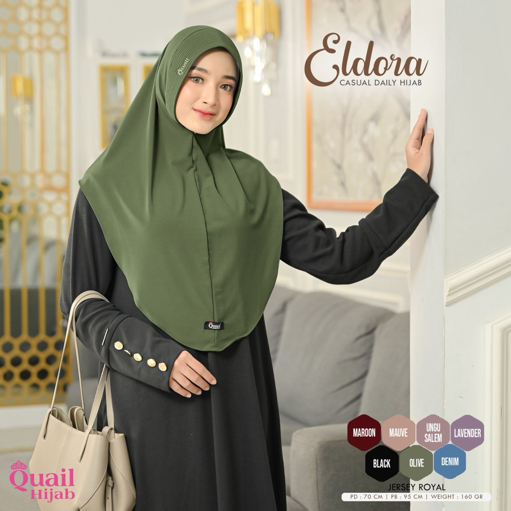 Quail Hijab - ELDORA HIJAB INSTAN ORI QUAIL JERSEY PREMIUM
