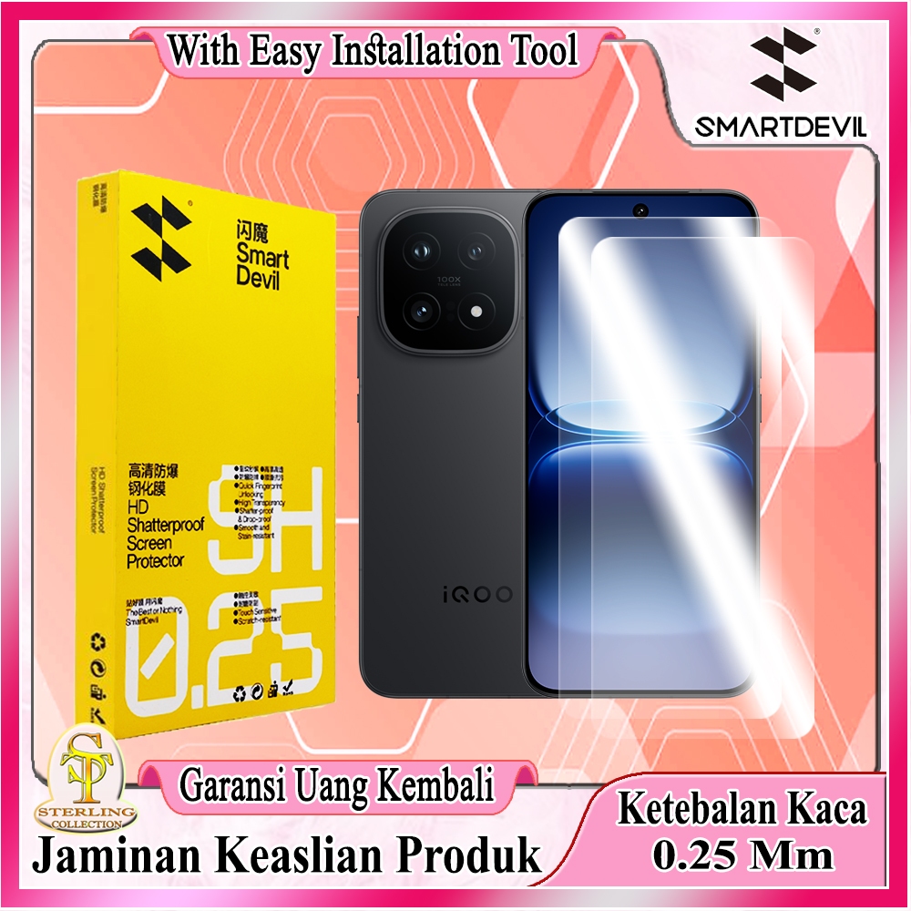 Smart Devil Tempered Glass Iqoo 15 Neo 10 12 Z9 X Iqoo12 iqoo11 Glass 2pcs SmartDevil