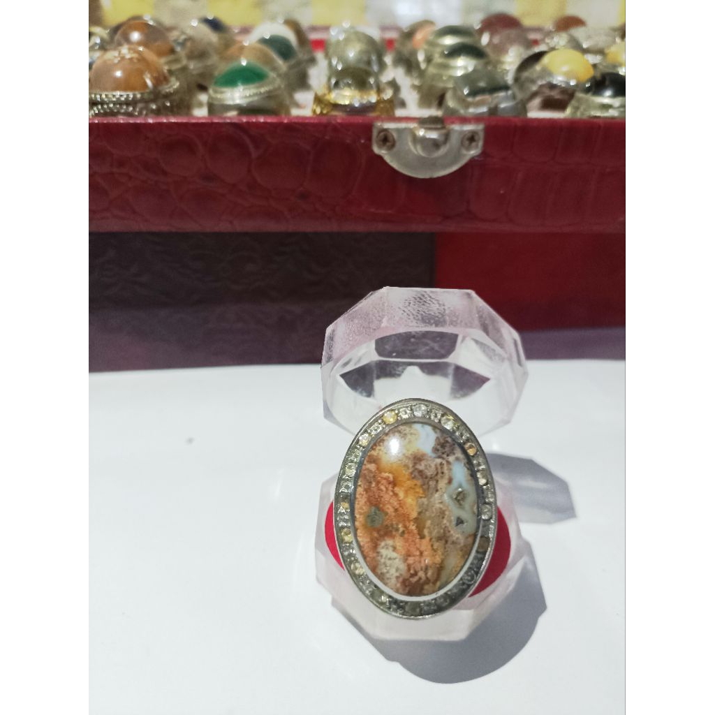 BATU AKIK PANCA WARNA ASLI