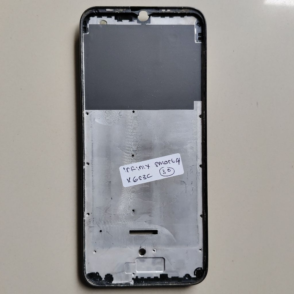 Promo !!! Frame Tulang Tengah Tatakan LCD Infinix Smart 4 X653C cabutan normal tested mulus no minus
