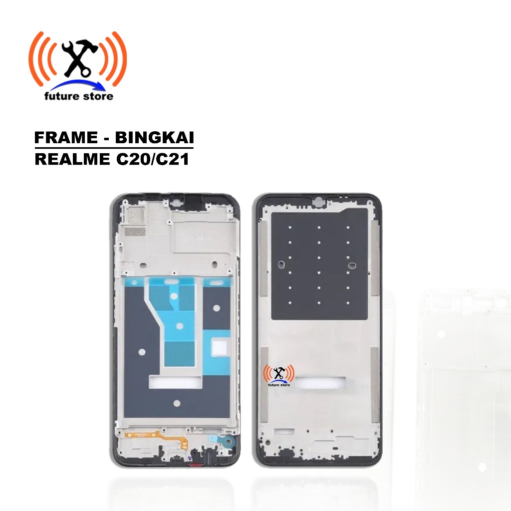 Frame HP untuk Realme C20/C21 - Bingkai Tengah - Middle Frame - Dudukan LCD