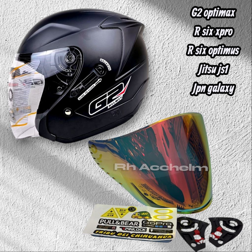 FLAT VISOR HELM G2 OPTMAX | VISOR IRIDIUM G2 OPTIMAX |SPOILER HELM G2 OPTIMAX